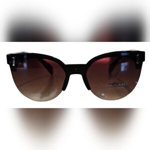 TAHARI Tortoiseshell Gradient Lens Sunglasses Brown, New With Case